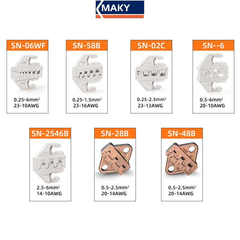 MAKY SN CRIMPING เครื่องมือคีม Crimp 4 มม.SN-SN-2546B/02C/6/58B/58BS/06WF/2549/48B ใช้สําหรับ CRIMPI