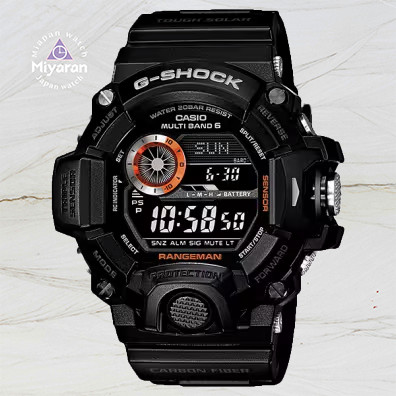 CASIO MASTER OF G GW-9400BJ-1JF IPPO Solar Radio Watch ตัวเรือนเรซิน สายคาร์บอนไฟเบอร์ กระจกอนินทรีย