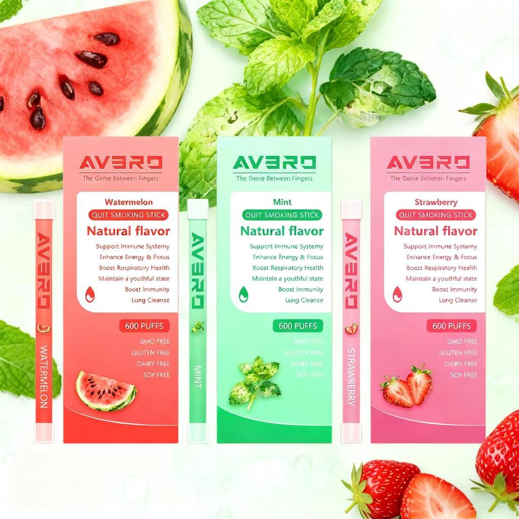 AVERO Thyme & Mint Extracts สําหรับ Lung Detoxifiion & Oral ness Herbal Diffusion Pens ผ่อนคลาย Stic