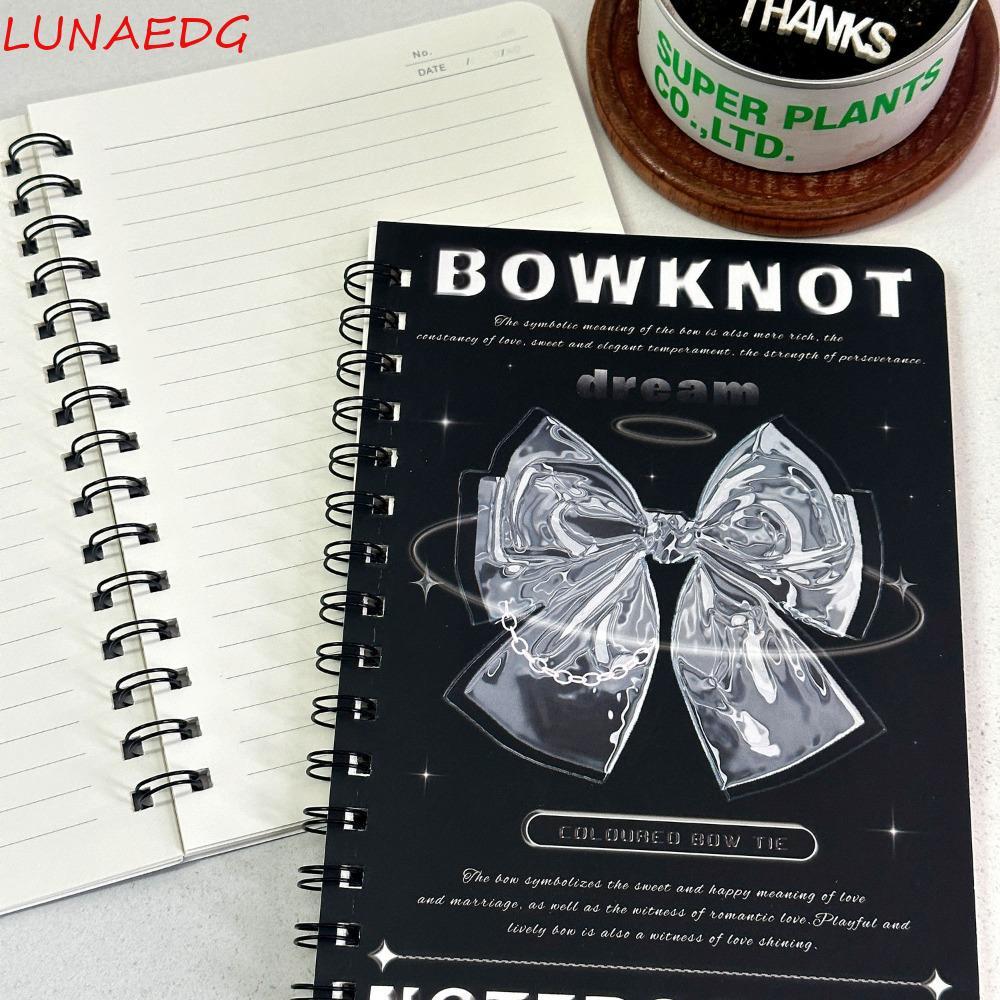 LUNAEDGE Coil Notapad, A5 Notepad 50 แผ่น A5 Notebook, คู่มือ Y2K Vintage INS Retro Cover American S