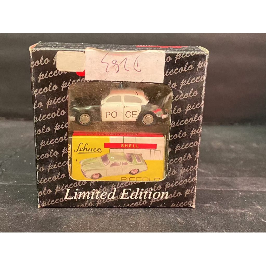 [คลังสินค้าพร้อม] schuco schuco 1/87 Volkswagen karmann ghia Police Car Solid Alloy Car Model piccol