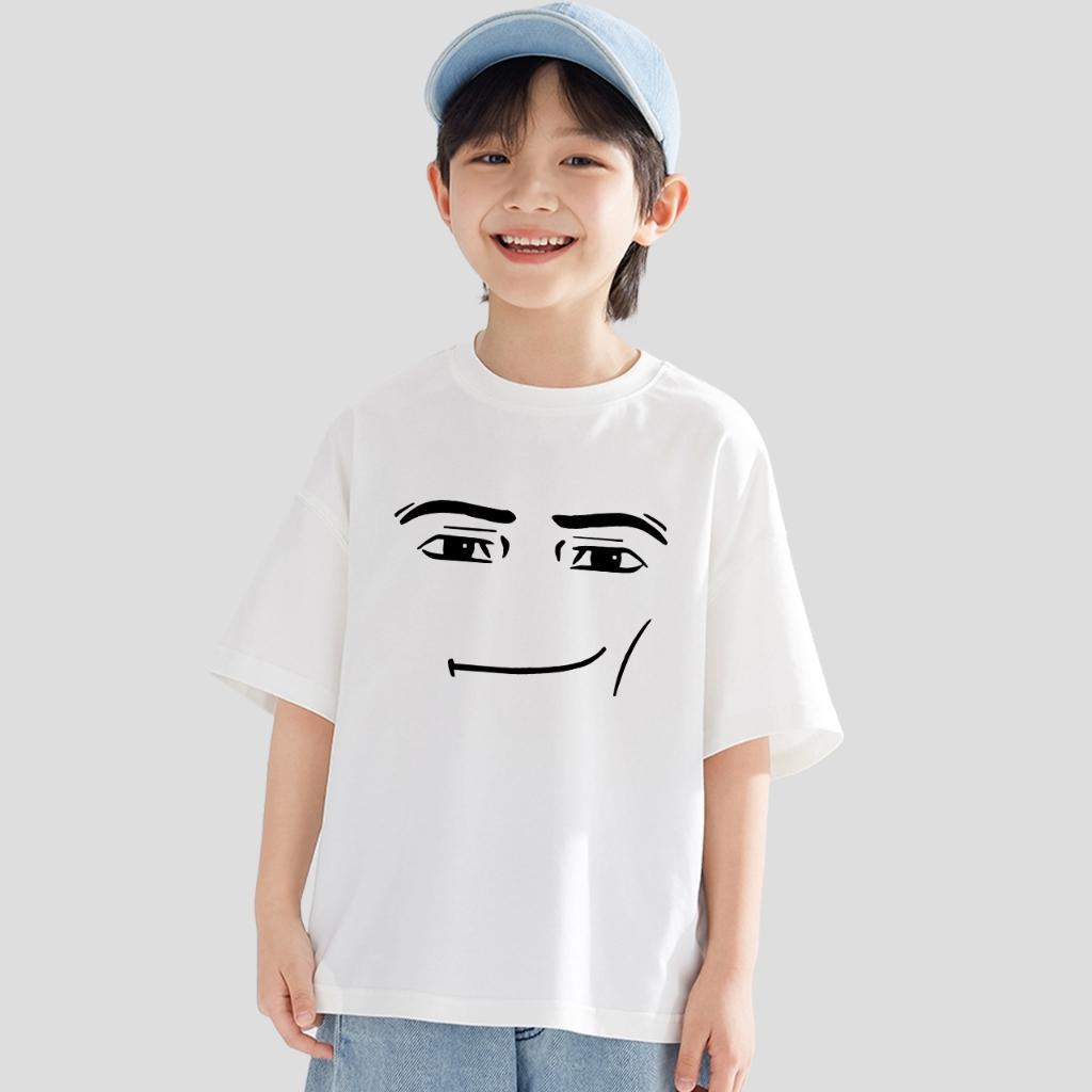 [COD]เสื้อยืดเด็กน่ารัก พร้อมส่ง เสื้อยืดเด็ก roblox Man Face Game Kid's T-shirt เหมาะสำหรับทั้งชายและหญิง +New เสื้อเด็