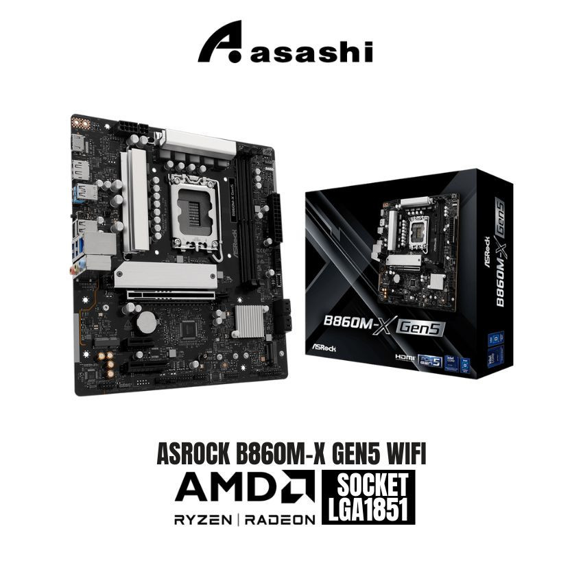 ASROCK B860M-X GEN5 WIFI (LGA1851) เมนบอร์ด MATX