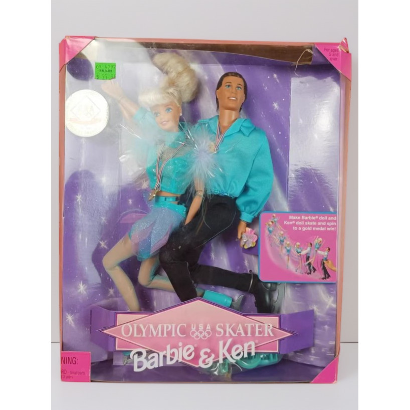 Barbie Doll Olympic Skater Barbie& Ken 1997 ZC0636