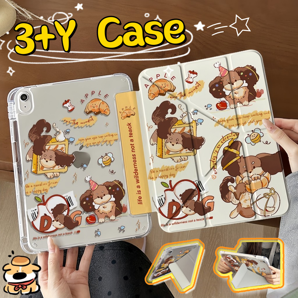 เคสรูปตัว Y บางเฉียบ พับได้หลายมุม สำหรับ iPad Air 4/5/6 M2 Air 7 M3 2025 Gen 10 Gen 11 A16 2025 และ Pro 11 2024