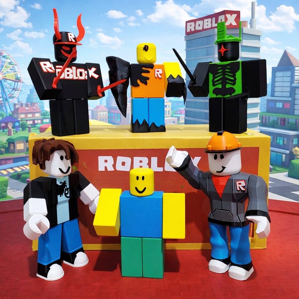 Roblox Style 3D Print Character Figure PLA+ | ตั้งโชว์โต๊ะ ของขวัญเกมเมอร์