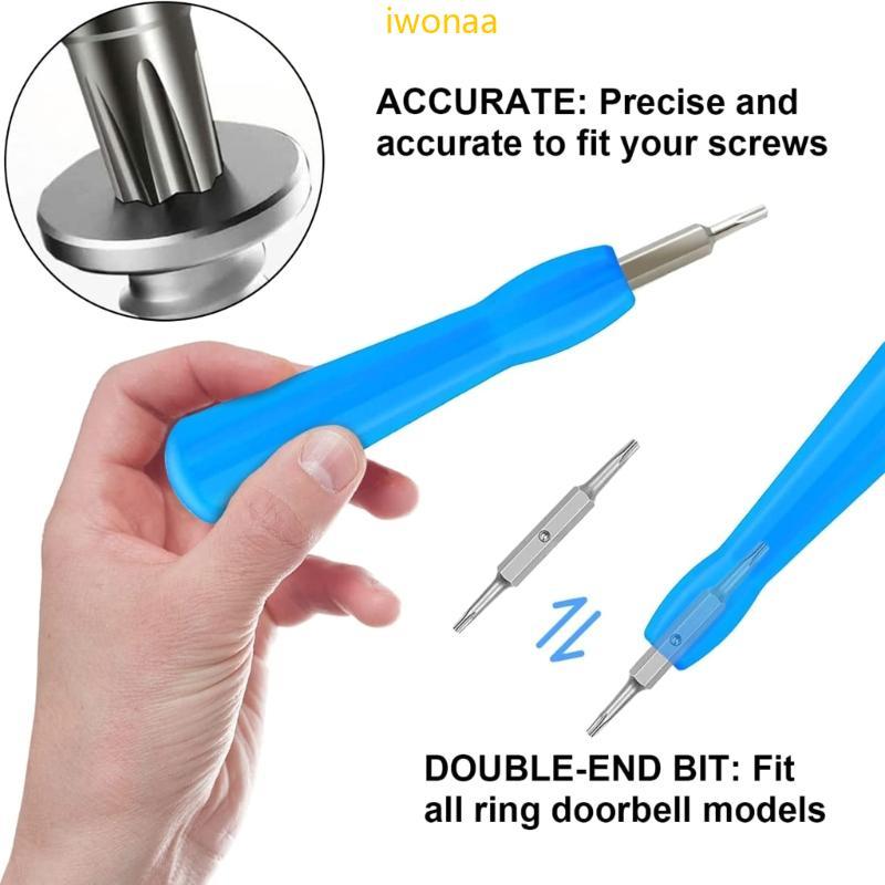 Iwo แหวน Doorbell ไขควง T6 T15 ไขควงชุด Bit เปลี่ยน T6 T15 แหวน Doorbell สกรูสําหรับ Video Doorbell