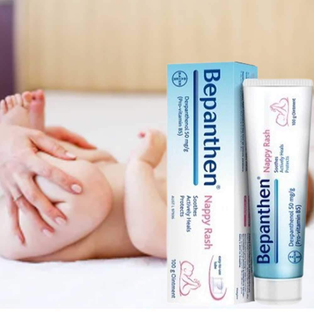 Bepanthen Nappy Rash Care Ointment อุปกรณ์ปฐมพยาบาล เยอรมัน 100g YYLP