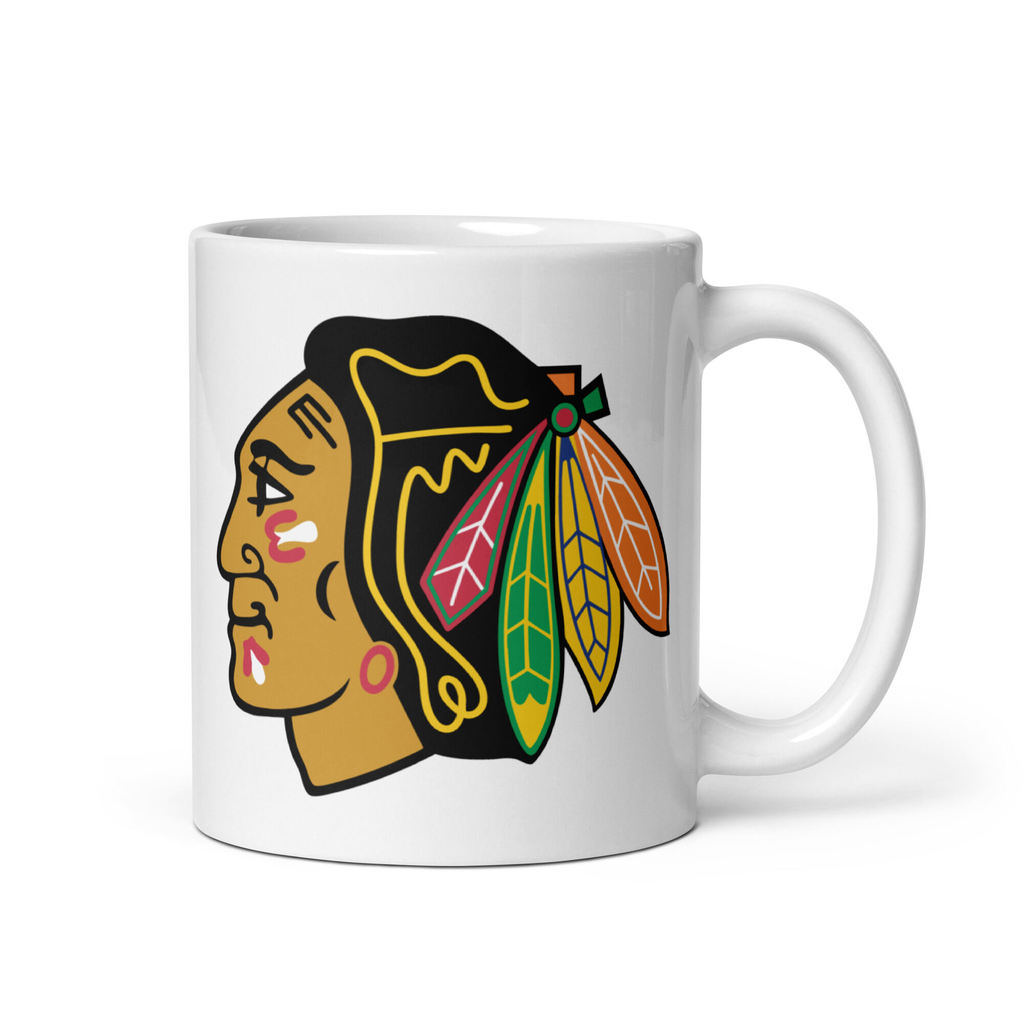 คูลเลอร์คิง  Chicago Blackhawks NHL Hockey V1 แก้วกาแฟ 11- 15 ออนซ์  เหมาะสำหรับชา กาแฟ และของขวัญ ข