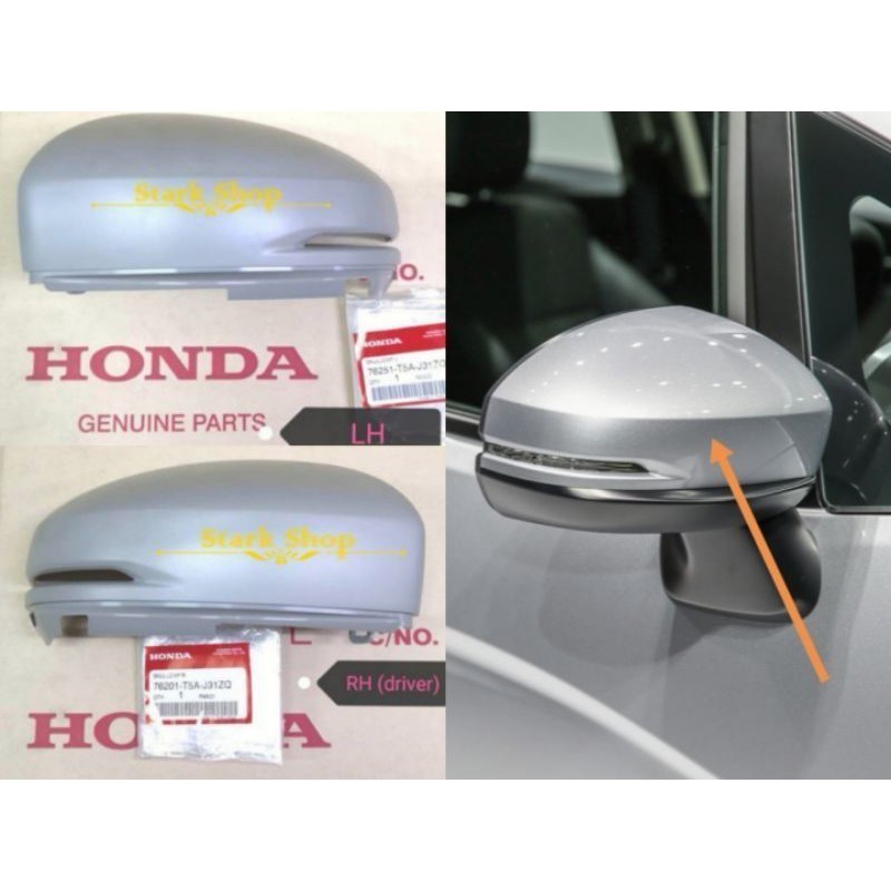 ต้นฉบับ HONDA CITY GM6 /JAZZ GK5/ BRV 2014~2019 ฝาครอบกระจกมองข้าง RH LH. พร้อมโมเดลโคมไฟป้าย T9A, T