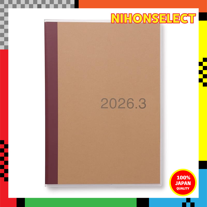 Muji Monthly Planner with Sunday Start - Begins March 2026 (B5, A6, A5, B6 Options)