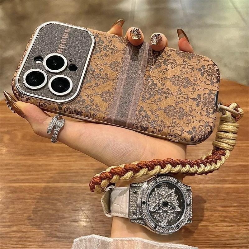 หน้าต่างขนาดใหญ่ดอกไม้หนังนิ่มสําหรับiPhone 17AIR 17PROMAX 17PRO 17 14 11 13 15 16 12 16PRO 12PRO 15