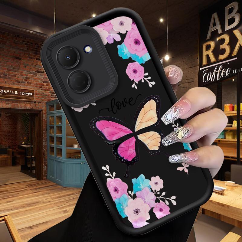 ปลอกสําหรับ Tecno Spark GO 3 Spark GO 2 Spark Go 1Butterfly ดอกไม้เคสโทรศัพท์ Techno Spark GO3 GO2 G