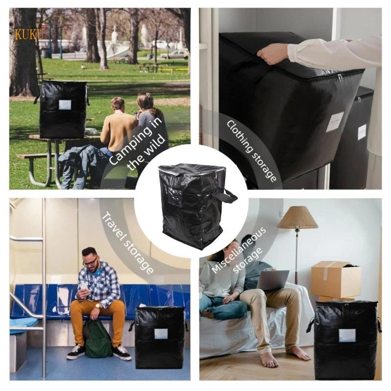 KU * กระเป๋าเดินทางแบบพับได้สําหรับ Home Relocation หนากันน้ําเสริมจับประหยัดพื้นที่ Organizer