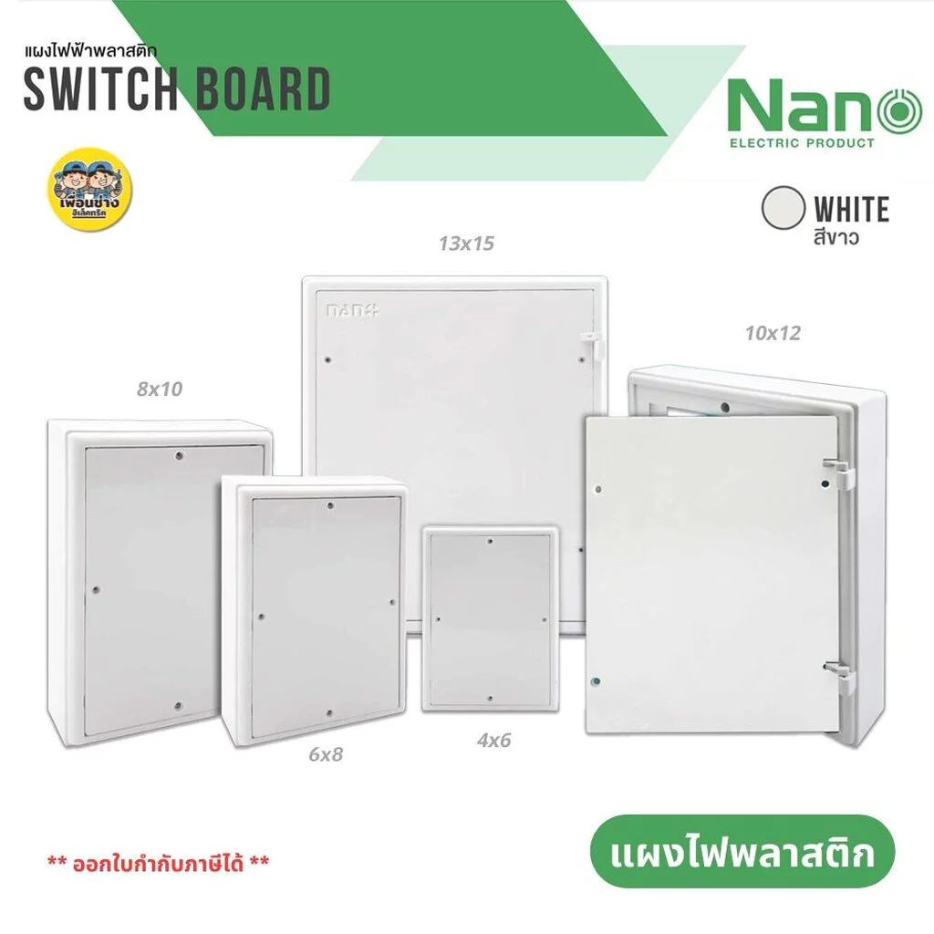 Nano แผงไฟพลาสติก แผงไฟ นาโน แผงพลาสติก nano301-305W