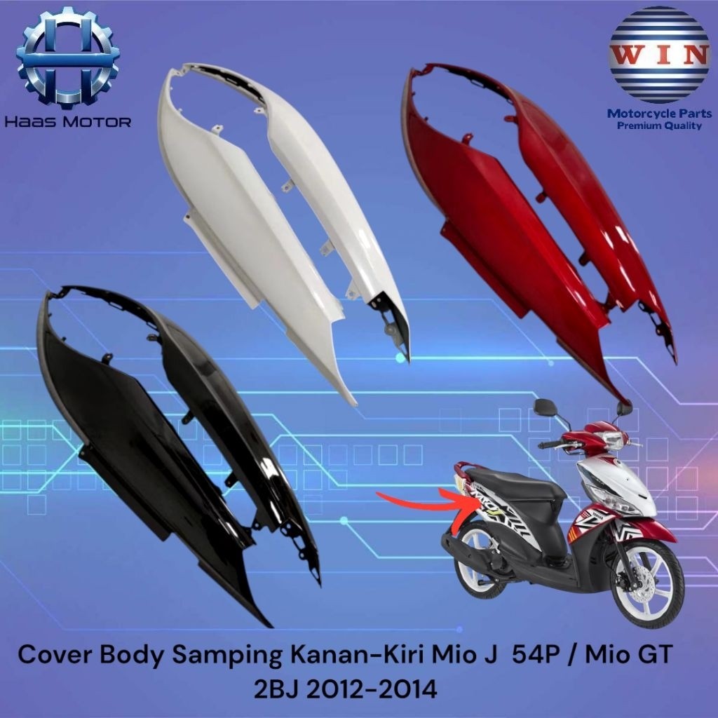 WIN COVER BODY REAR RIGHT LEFT MIO J 54P MIO GT 2BJ 2012 2013 2014