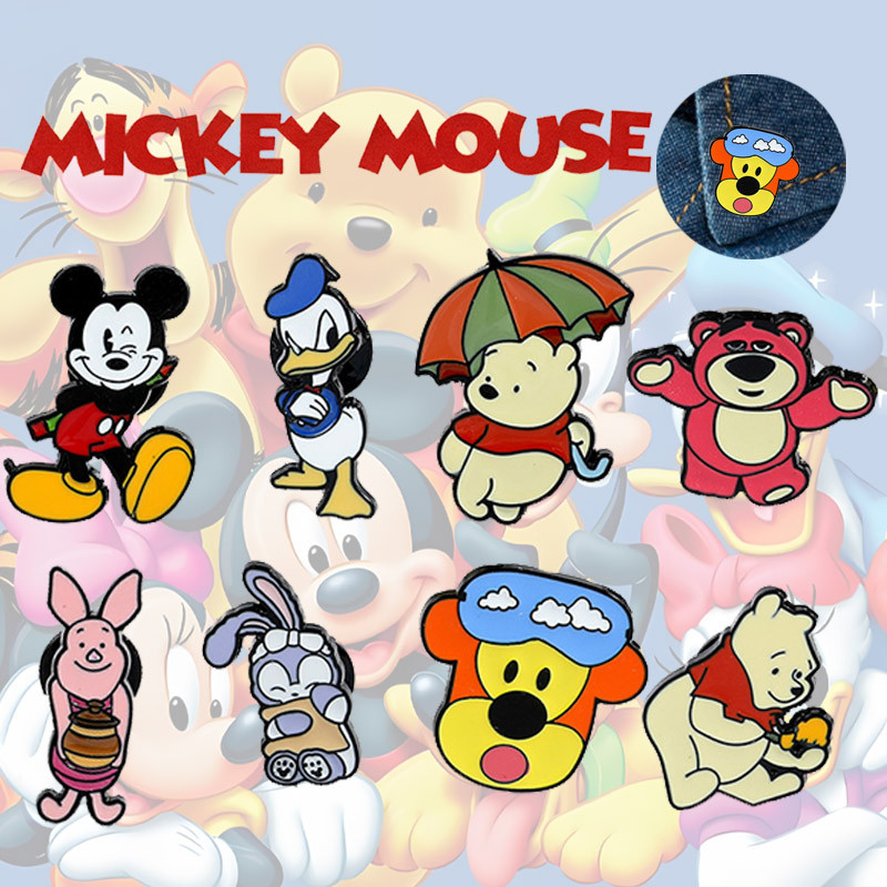 การ์ตูนเคลือบ Pins Disney StellaLou LinaBell อุปกรณ์เสริมพลูโตแบบพกพาของที่ระลึกจี้ของเล่นของขวัญ