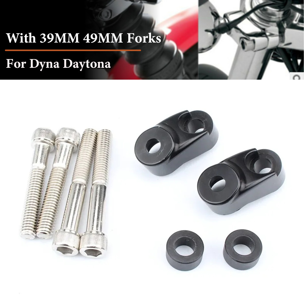 ไฟเลี้ยวRelocationชุดตัวบ่งชี้ด้านหน้าสําหรับHarley XL 883 1200 Dyna Super Glide Custom Low Riderกีฬ