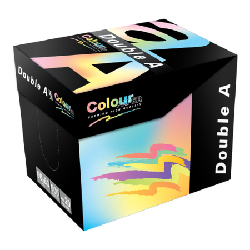 DOUBLE A กระดาษโน้ต 80 แกรม รุ่น Minibox คละ 20 สี แพ็ค 600 แผ่น