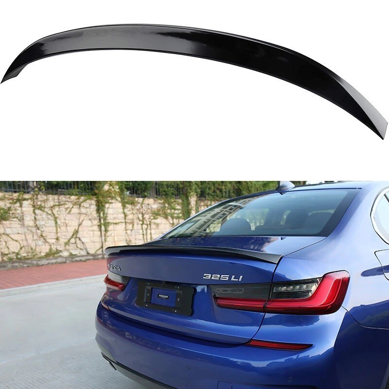 สําหรับ 19-24 BMW 3-Series G20 330i M340i M3 MP สไตล์ GLOSS BLACK Trunk สปอยเลอร์ปีก
