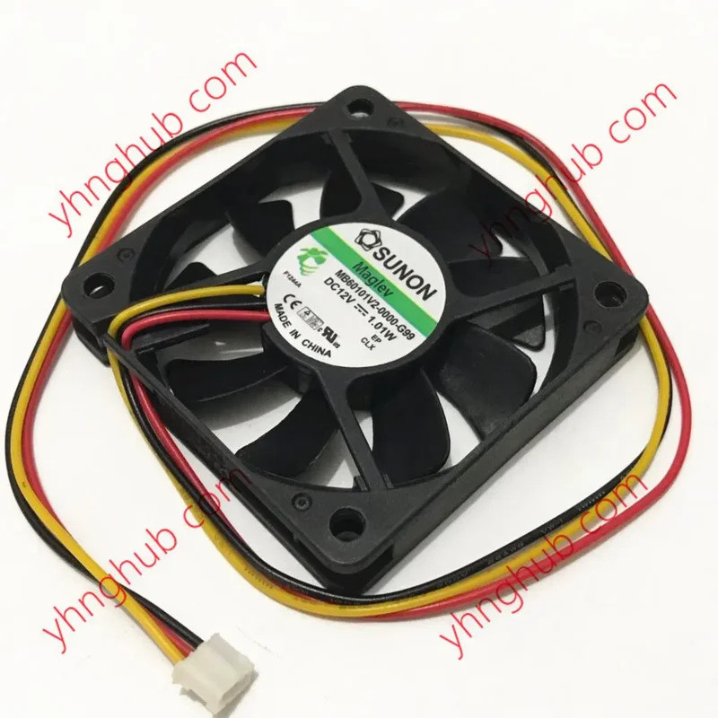 SUNON MB60101V2-0000-G99 DC 12V 1.01W 60X60X10mm พัดลมระบายความร้อนเซิร์ฟเวอร์