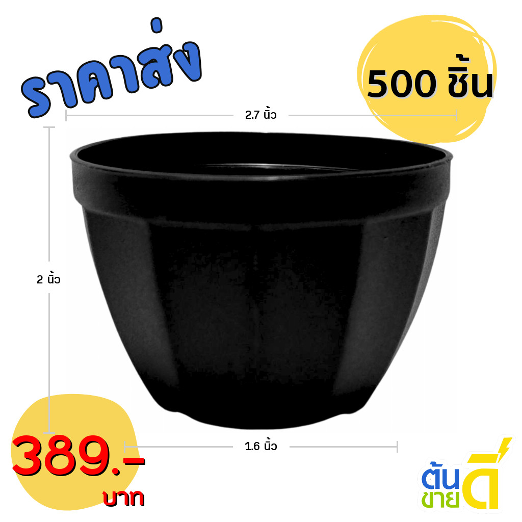 กระถาง 8เหลี่ยม 2นิ้ว ยกกระสอบ 1000ใบ - รูปที่ 2