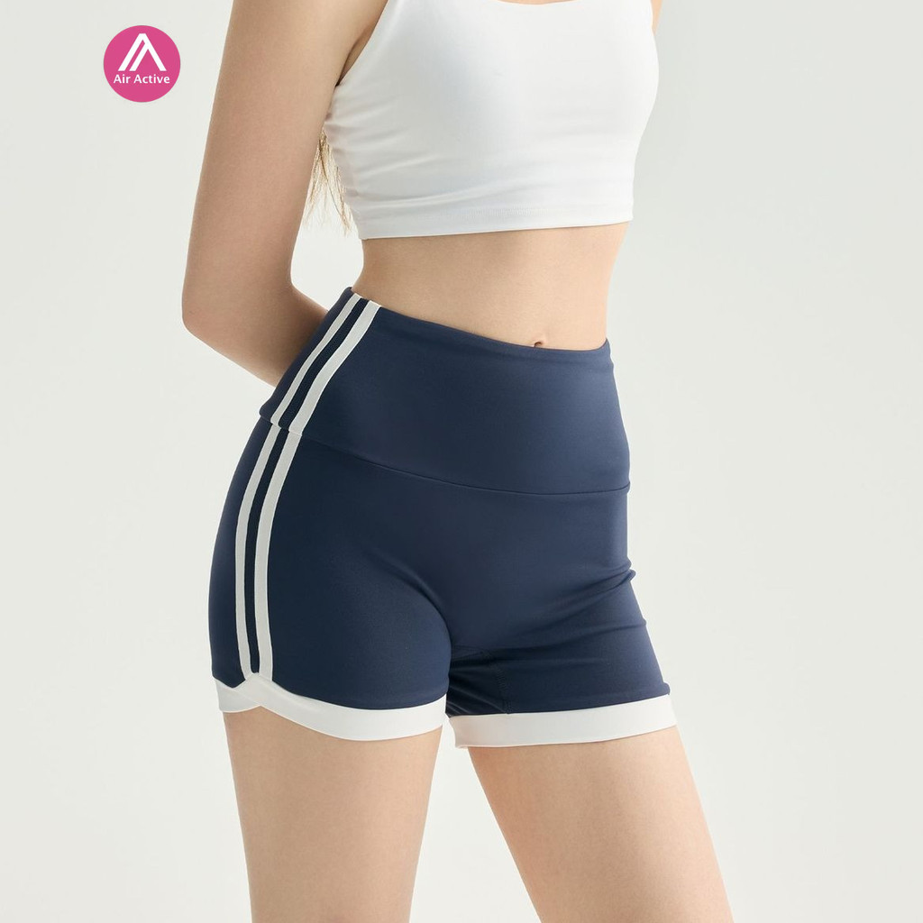 กางเกงเอวสูง AirActive สไตล์คอนทราสต์คอลอร์ เหมาะสำหรับออกกำลังกาย โยคะ พิลาทิส และวิ่ง