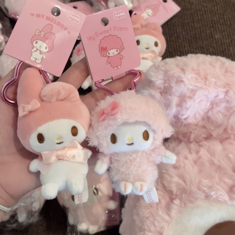 CCYOY 10 ซม. Kawaii Sanrios My Sweet เปียโนตุ๊กตาพวงกุญแจการ์ตูน My Melody ตุ๊กตาของเล่นจี้น่ารักสีช