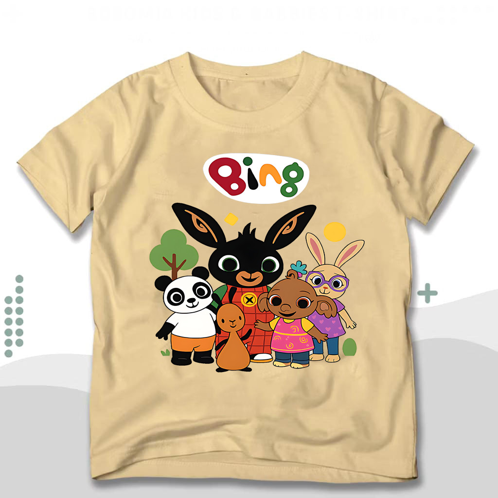 เสื้อยืดเด็กชาย Bing Bunny Bing Bunny เสื้อยืดเด็กผู้หญิง QC 4