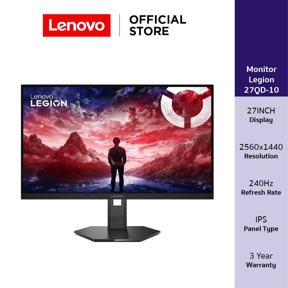 Lenovo Legion 27QD-10 (67D2UAC1TH)Monitor 27" INCH 2560x1440 2K IPS 240HZ  Pivot