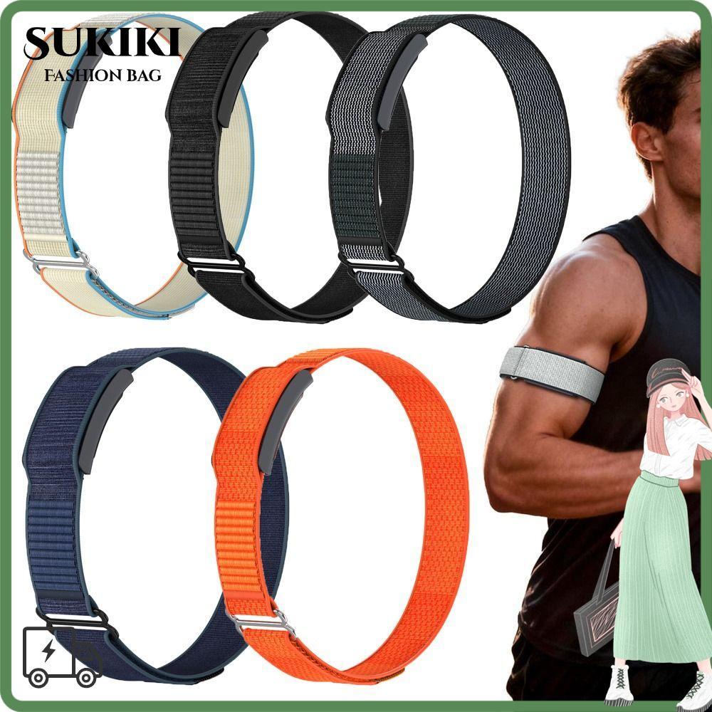 SUKIKI Fitness Tracker Arm Band,ปรับBreathable Sport Band Bicep Band,ไนลอนออกแบบสายรัดสําหรับAmazfit