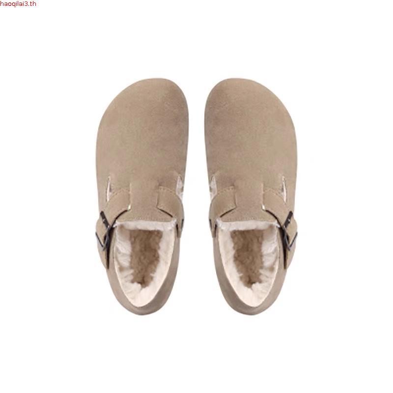 Birkenstock Arizona Leather Sandals รองเท้าแตะผู้ชายและผู้หญิงหนังแท้รองเท้าขี้เกียจ ahua