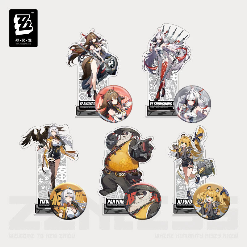 Sunsyea Zenless Zone Zero สินค้าอย่างเป็นทางการ miHoYo Original LH Series Badge ขาตั้งอะคริลิค Yunkui Summit Yixuan Ju Fufu
