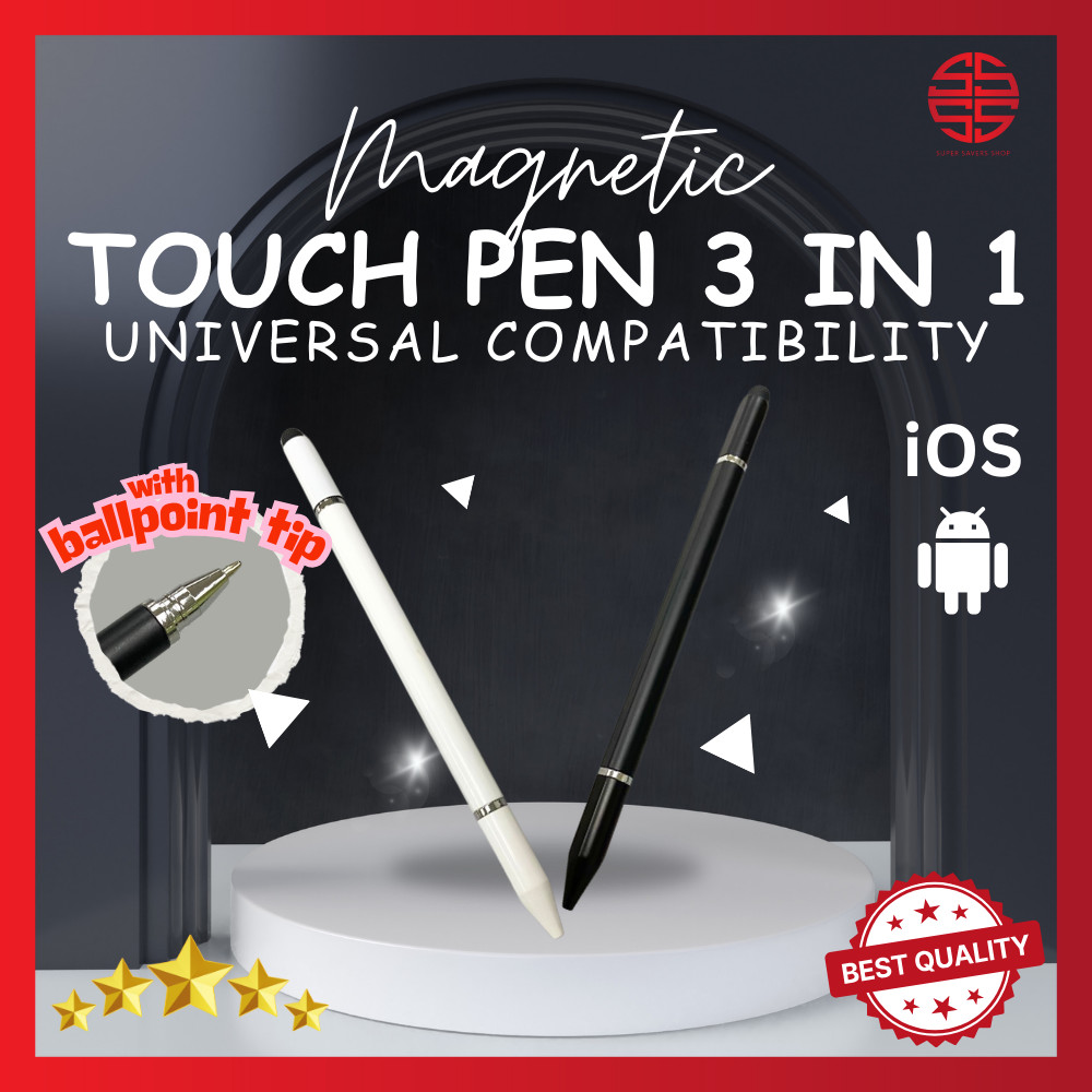 [Super SaverS] ปากกาสไตลัส 3 in 1 | ปากกาสัมผัสอเนกประสงค์ | ปากกาสไตลัส 3-in-1 | ปากกาสัมผัสอเนกประ