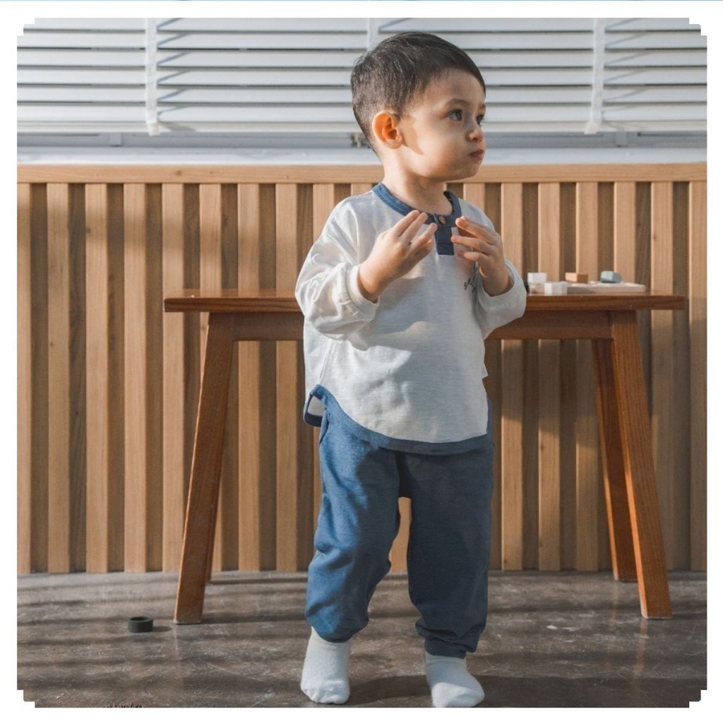 บูเบบี้ บูเบบี้ บูเบบี้° (12M-5Y) ชุดแขนยาวคอเต่า BCT110300 Cotton Slub Dana สําหรับเด็กชายและเด็กหญ