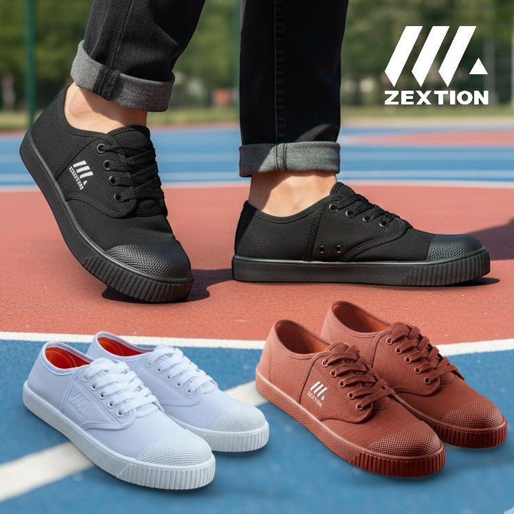 รองเท้าผ้าใบนักเรียน ZEXTION (เซคชั่น) 205X size: 30-45 ใส่เรียนใส่ทำงาน เบา ทน