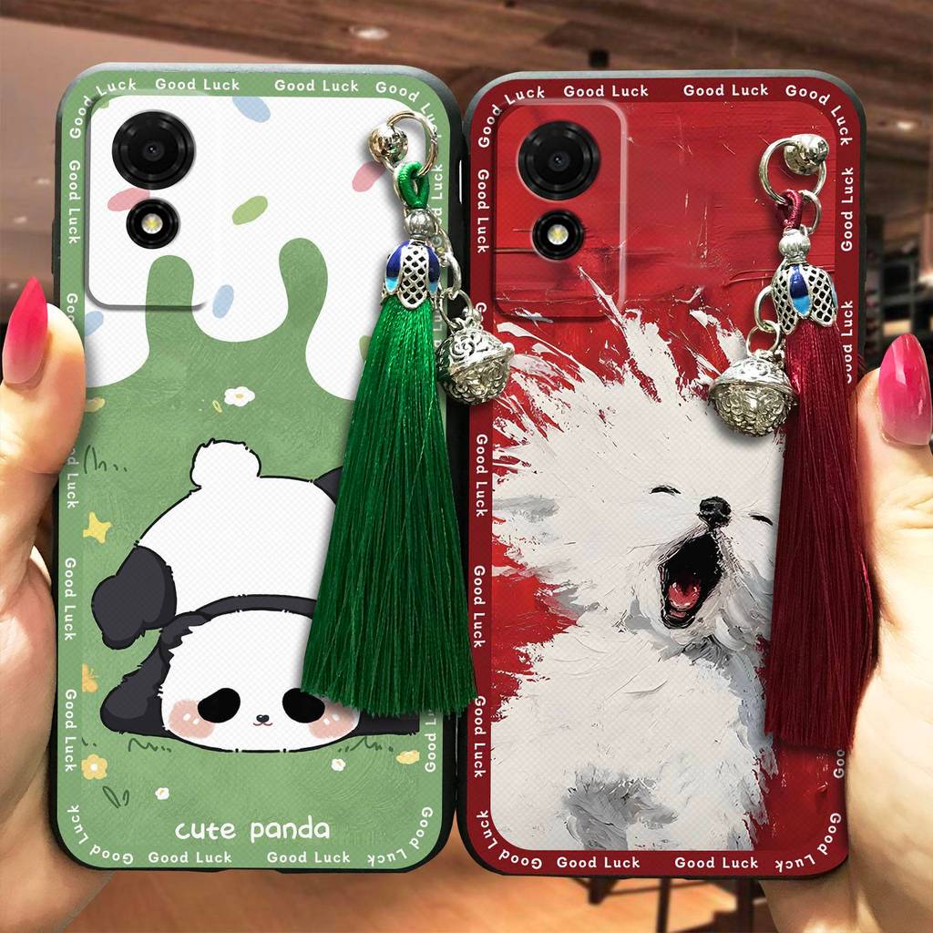 พู่ Bell เคสโทรศัพท์สําหรับ TCL 501/T433D TPU กันน้ํา Graffiti การ์ตูนเต็มห่อกันกระแทก Dirt-proof So