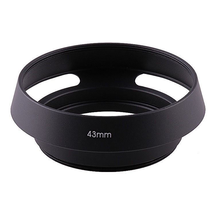 เหมาะสําหรับ Sony Leica Zeiss Panasonic Fuji 40.5mm43mm46mm ฝาครอบ Metal Hollow Hood