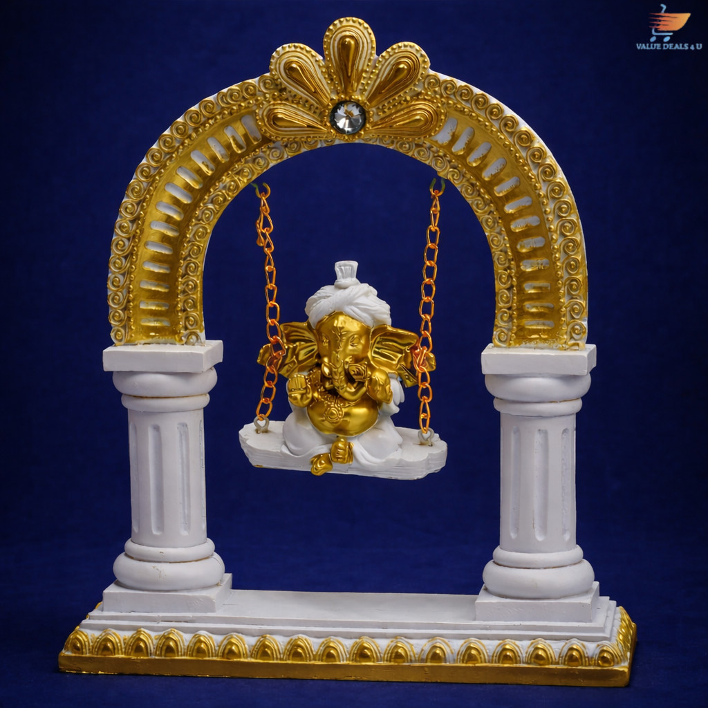 Divine Om พระพิฆเนศ Swing Idol Lord Ganpati รูปปั้นสําหรับห้องสมาธิบ้านแท่นบูชา Vastu Decor Spiritua