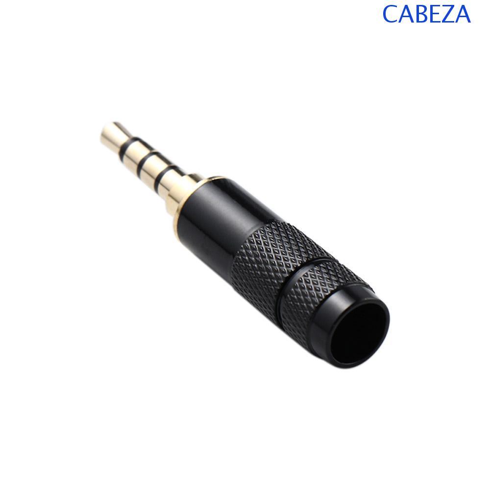 CABEZA TRS To TRRS Connector ชุดหูฟังทนทาน 3.5 มม.TRS ชายสเตอริโอไมโครโฟน 3 เสาปลั๊ก 4 เสาอะแดปเตอร์แปลง