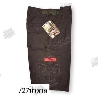 กางเกงขาสั้นคาร์โก้ทหาร สามส่วน 8 สี ไซส์ 28-44