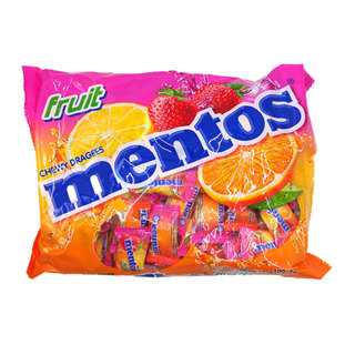 เมนทอส ลูกอมรสผลไม้ 100 เม็ด (MENTOS Soft Candy Fruit 100 pc…