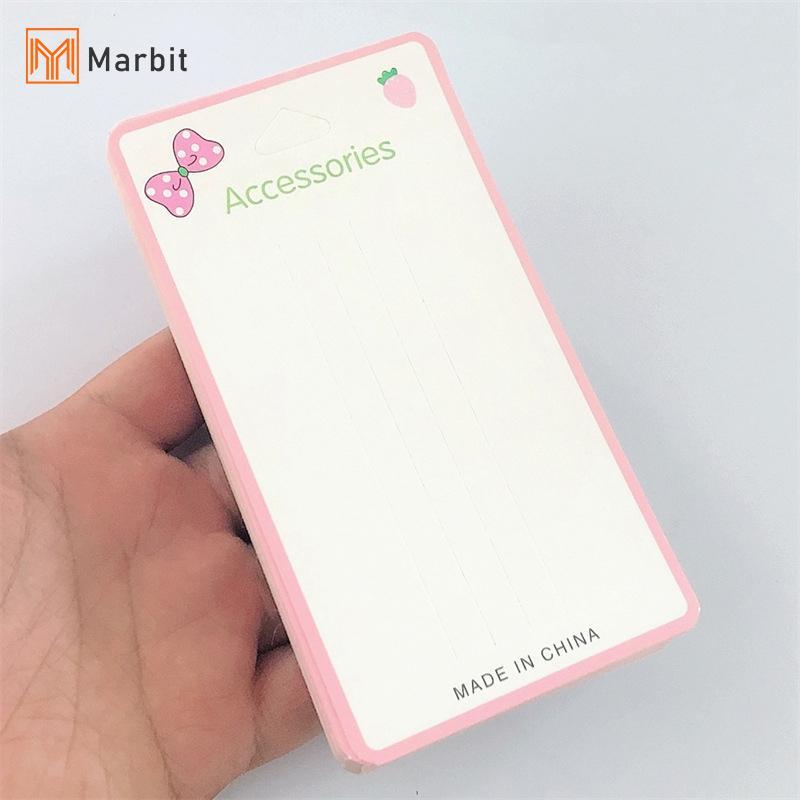 Marbit 50PCS โบว์สีชมพูการ์ดสําหรับผม Claw คลิปกระดาษการ์ด Headdress Paage การ์ดผมตกแต่ง DIY เครื่องประดับ Paage กระดาษแข็ง null