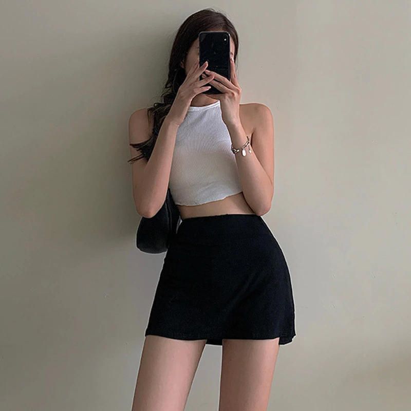 กระโปรงทรงเอเอวสูง กระโปรงกีฬาขาสั้นเข้ารูป กระโปรงสั้นแบบพันรอบตัว thumbnail 5