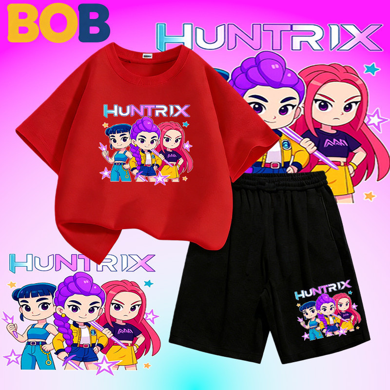 BOB [พร้อมส่ง]เสื้อผ้าเด็กผู้ชายชุดสวย KPOP Hunter Girl ผ้าคอตตอนผสม ทรงหลวม ไม่ยับ ใส่ได้ทุกวัน แฟชั่นเด็กชายนิยมมาก#21 ราคา ถูกที่สุด ดีลบีเคเค แกลเลอรีภาพที่ 7