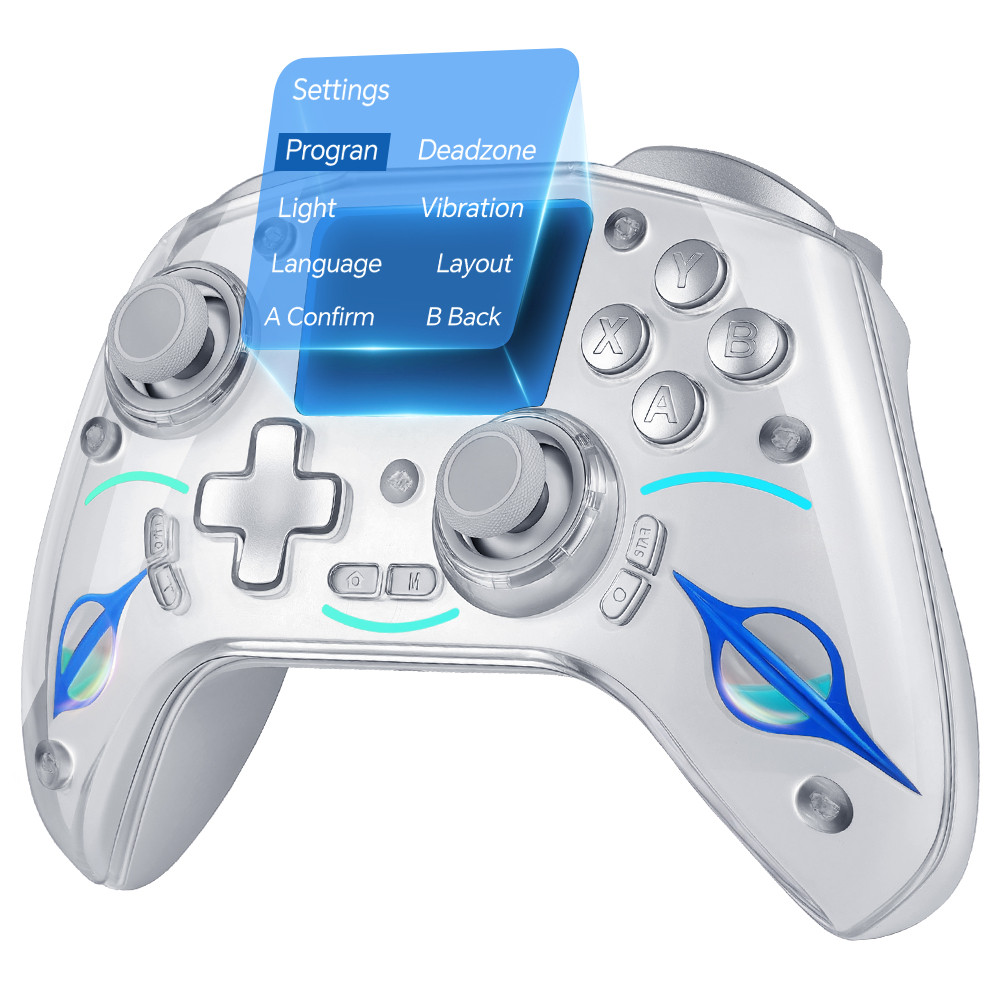 คอนโทรลเลอร์บลูทูธไร้สายสําหรับ Nintendo Switch1/2/PS4/Android/IOS Gamepads Hall Effect จอยสติ๊กสําห