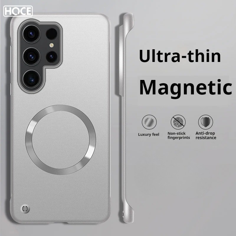 SAMSUNG HOCE Frameless Ultra Thin Magneticเคสโทรศัพท์สําหรับSamsung Galaxy S26 Ultra S25 S24 S23 S22 Plus PC Hardป้องกันฝาครอบระบายความร้อน