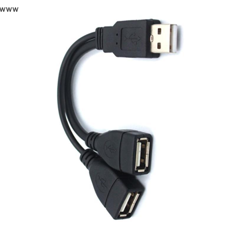 OOO USB 2.0แยก Y สาย1ชาย2หญิงสายพ่วงแปลงอะแดปเตอร์ไฟฟ้าสำหรับพีซีรถส่งข้อมูลชาร์จสาย uuu