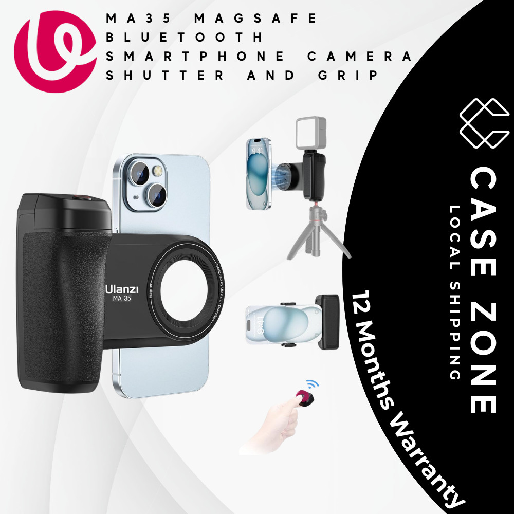 ULANZI Selfie โทรศัพท์ขาตั้งกล้อง MA35, 2-in-1 Magnetic & Phone Clip Camera Grip Handle Holder