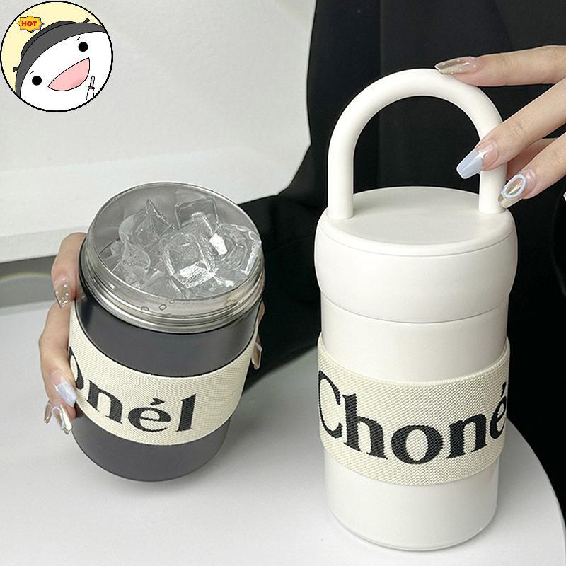 Lanf 1 ชิ้นสแตนเลสขวด Thermo 420ml ขวดฉนวนสูญญากาศสําหรับกาแฟร้อนและเย็นเครื่องดื่มน้ํา Thermo Flask